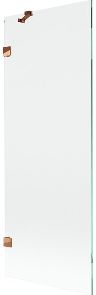 Mexen, Mexen Lunar 1 szárnyú kádparaván 70 x 150 cm, átlátszó, rozéarany - 897-070-000-60-00