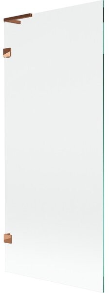 Mexen, Mexen Lunar L 1 szárnyú kádparaván 80 x 150 cm, átlátszó, rozéarany - 897L-080-000-60-00