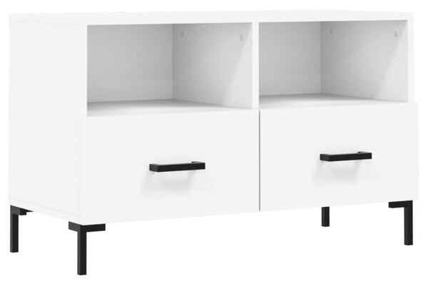 Fehér szerelt fa TV-szekrény 80 x 36 x 50 cm