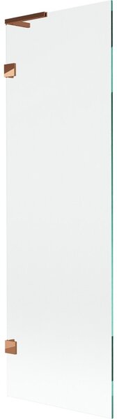 Mexen, Mexen Lunar L 1 szárnyú kádparaván 60 x 150 cm, átlátszó, rozéarany - 897L-060-000-60-00