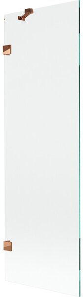 Mexen, Mexen Lunar 1 szárnyú kádparaván 60 x 150 cm, átlátszó, rozéarany - 897-060-000-60-00