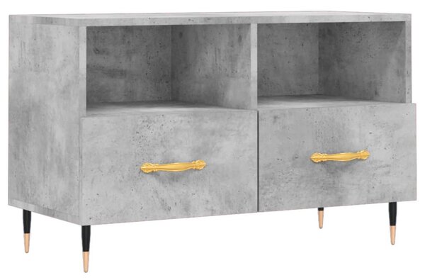 Betonszürke szerelt fa TV-szekrény 80 x 36 x 50 cm