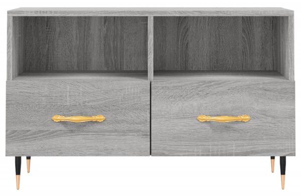 Szürke sonoma színű szerelt fa TV-szekrény 80x36x50 cm