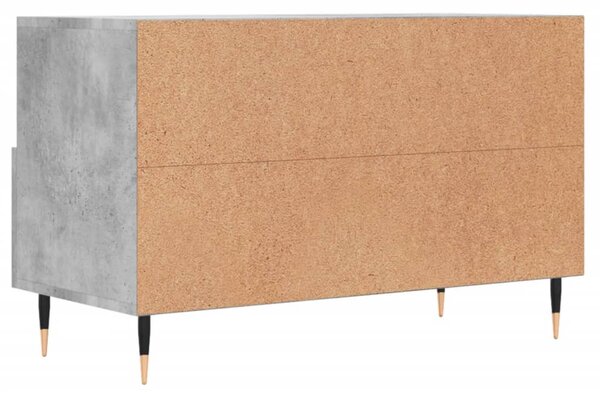 Betonszürke szerelt fa TV-szekrény 80 x 36 x 50 cm