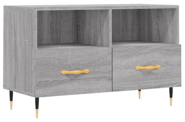 Szürke sonoma színű szerelt fa TV-szekrény 80x36x50 cm
