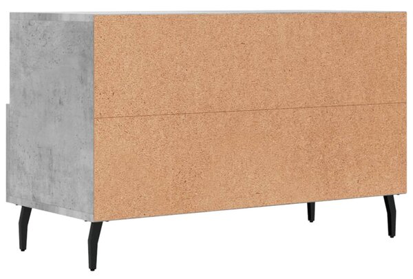 Betonszürke szerelt fa TV-szekrény 80 x 36 x 50 cm