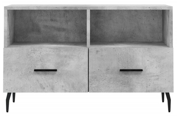 Betonszürke szerelt fa TV-szekrény 80 x 36 x 50 cm
