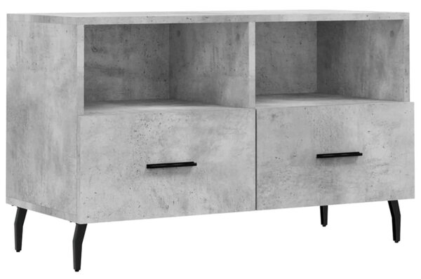 Betonszürke szerelt fa TV-szekrény 80 x 36 x 50 cm