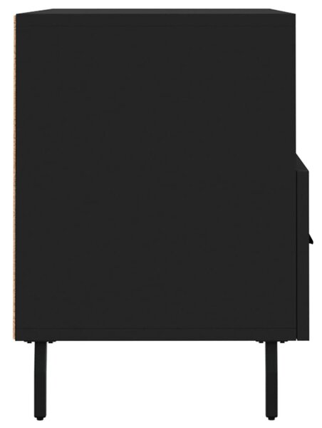 Fekete szerelt fa TV-szekrény 80 x 36 x 50 cm