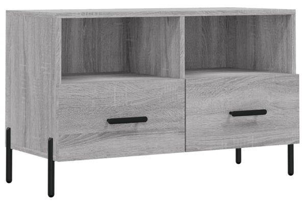 Szürke sonoma színű szerelt fa TV-szekrény 80x36x50 cm