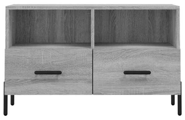 Szürke sonoma színű szerelt fa TV-szekrény 80x36x50 cm
