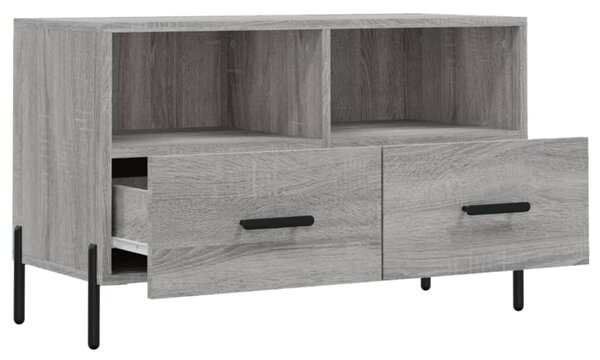 Szürke sonoma színű szerelt fa TV-szekrény 80x36x50 cm