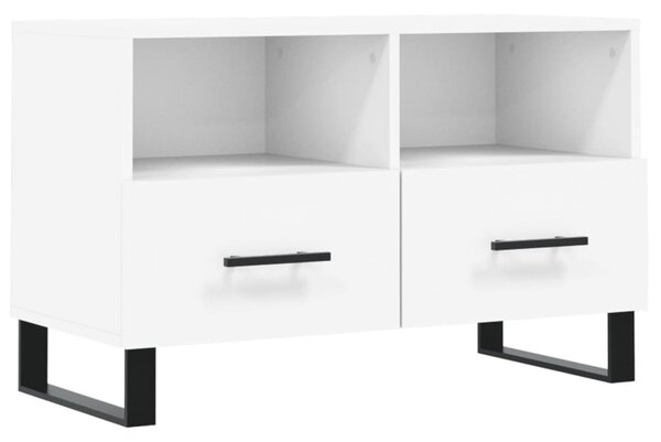 Fehér szerelt fa TV-szekrény 80 x 36 x 50 cm