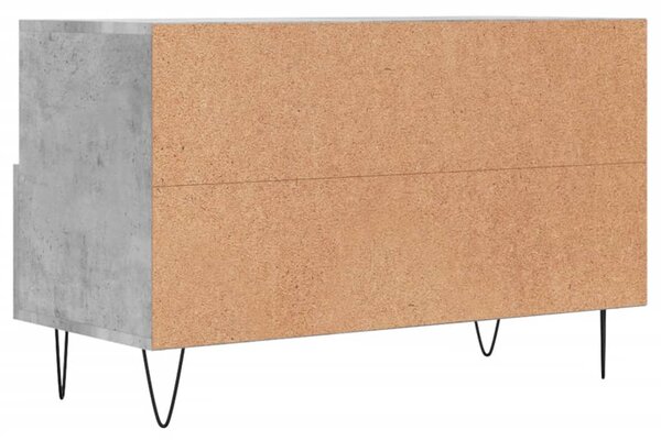 Betonszürke szerelt fa TV-szekrény 80 x 36 x 50 cm