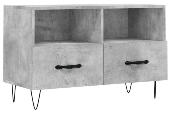 Betonszürke szerelt fa TV-szekrény 80 x 36 x 50 cm