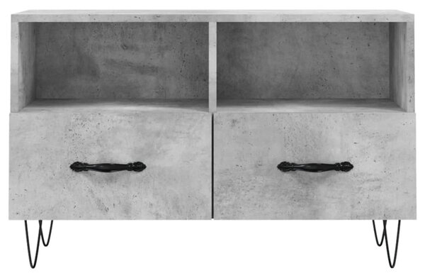 Betonszürke szerelt fa TV-szekrény 80 x 36 x 50 cm