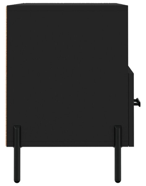 Fekete szerelt fa TV-szekrény 80 x 36 x 50 cm