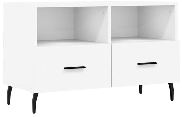 Fehér szerelt fa TV-szekrény 80 x 36 x 50 cm