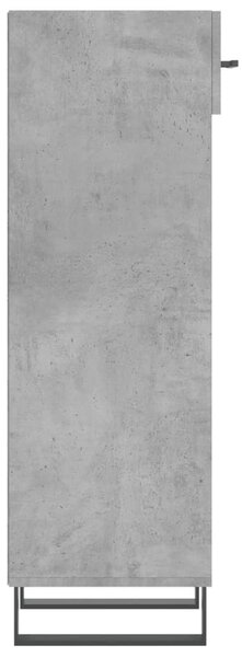 Betonszürke szerelt fa cipősszekrény 30 x 35 x 105 cm