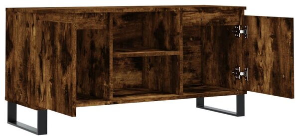 Füstös tölgy színű szerelt fa TV-szekrény 104x35x50 cm
