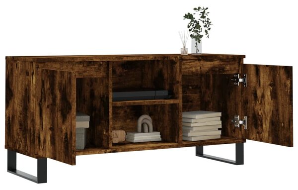 Füstös tölgy színű szerelt fa TV-szekrény 104x35x50 cm