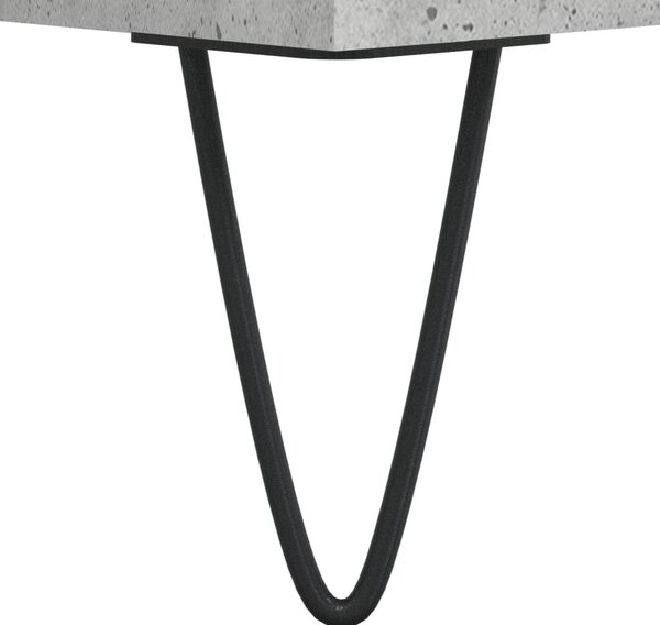 Betonszürke szerelt fa dohányzóasztal 60 x 44,5 x 45 cm