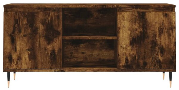 Füstös tölgy színű szerelt fa TV-szekrény 104x35x50 cm