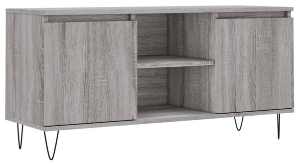 Szürke sonoma színű szerelt fa TV-szekrény 104x35x50 cm