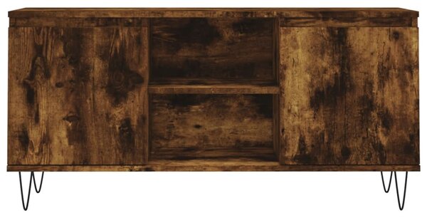 Füstös tölgy színű szerelt fa TV-szekrény 104x35x50 cm