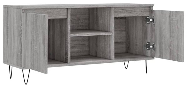 Szürke sonoma színű szerelt fa TV-szekrény 104x35x50 cm