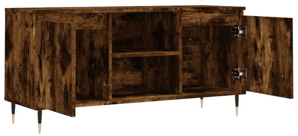 Füstös tölgy színű szerelt fa TV-szekrény 104x35x50 cm