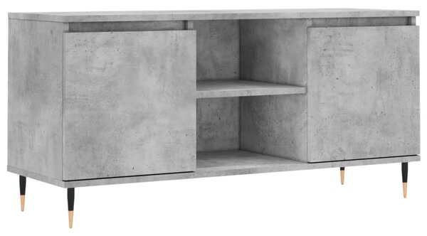 Betonszürke szerelt fa TV-szekrény 104x35x50 cm