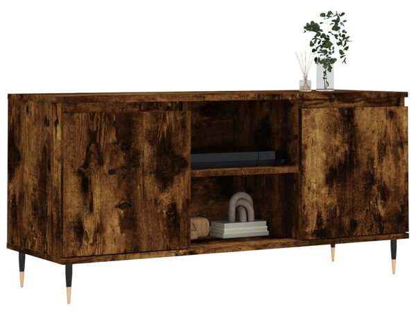 Füstös tölgy színű szerelt fa TV-szekrény 104x35x50 cm