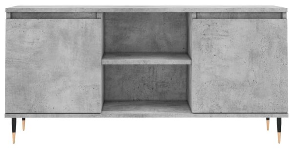 Betonszürke szerelt fa TV-szekrény 104x35x50 cm