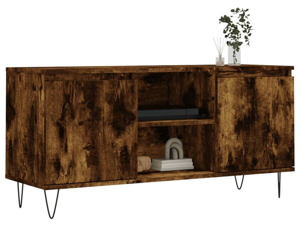 Füstös tölgy színű szerelt fa TV-szekrény 104x35x50 cm