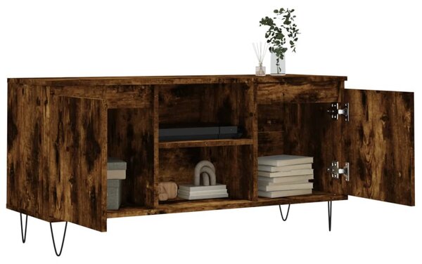 Füstös tölgy színű szerelt fa TV-szekrény 104x35x50 cm