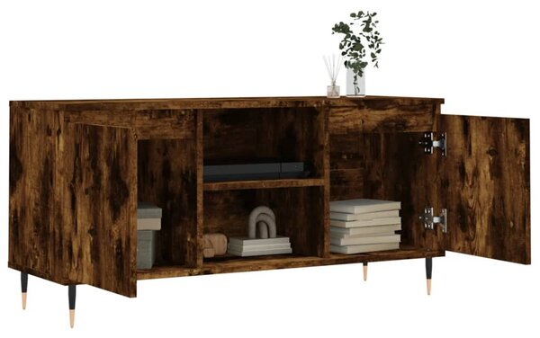Füstös tölgy színű szerelt fa TV-szekrény 104x35x50 cm