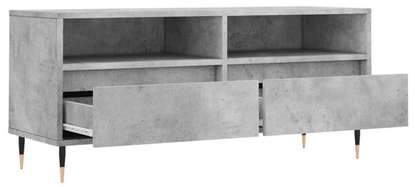 Betonszürke szerelt fa TV-szekrény 100x34,5x44,5 cm