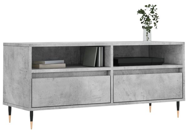 Betonszürke szerelt fa TV-szekrény 100x34,5x44,5 cm