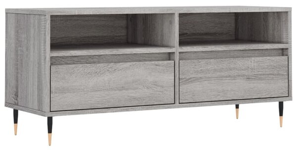 Szürke sonoma színű szerelt fa TV-szekrény 100x34,5x44,5 cm