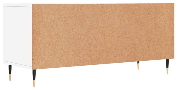 Fehér szerelt fa TV-szekrény 100x34,5x44,5 cm