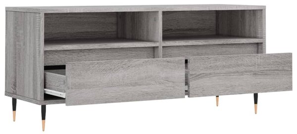 Szürke sonoma színű szerelt fa TV-szekrény 100x34,5x44,5 cm