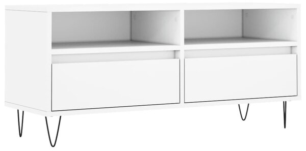 Fehér szerelt fa TV-szekrény 100x34,5x44,5 cm