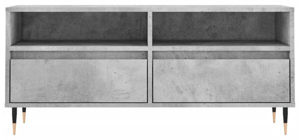 Betonszürke szerelt fa TV-szekrény 100x34,5x44,5 cm