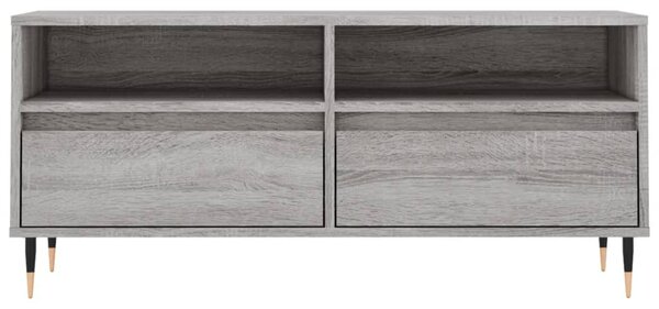 Szürke sonoma színű szerelt fa TV-szekrény 100x34,5x44,5 cm