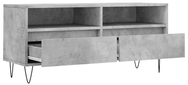 Betonszürke szerelt fa TV-szekrény 100x34,5x44,5 cm