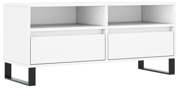 Fehér szerelt fa TV-szekrény 100x34,5x44,5 cm