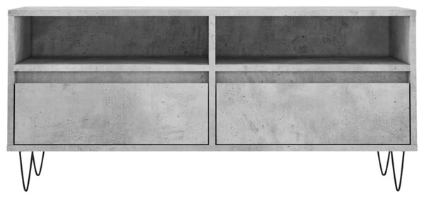Betonszürke szerelt fa TV-szekrény 100x34,5x44,5 cm