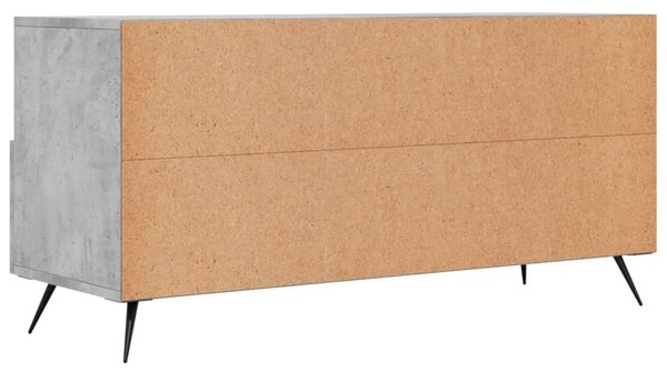Betonszürke szerelt fa TV-szekrény 102 x 36 x 50 cm