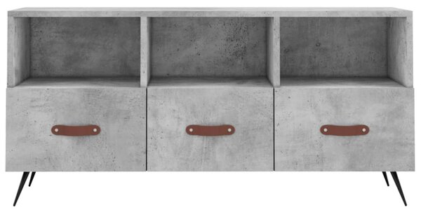 Betonszürke szerelt fa TV-szekrény 102 x 36 x 50 cm